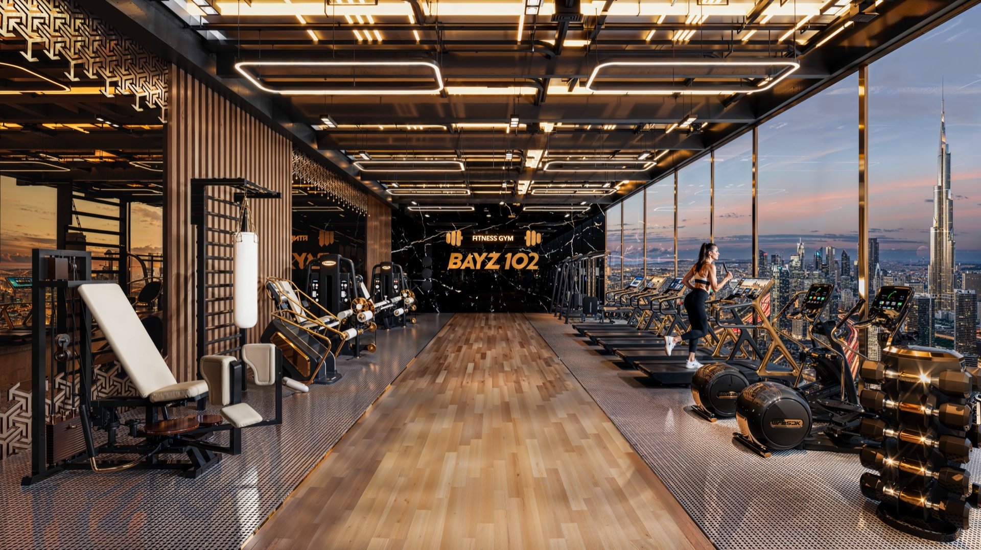 BAYZ 102 state-of-the-art indoor gym in Business Bay - fully equipped fitness center with premium cardio and weight training equipment